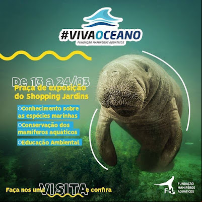 Projeto Viva o Peixe-Boi Marinho participa da exposição #VivaOceano, em Aracaju